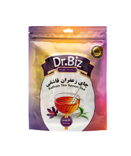 دمنوش چای سیاه زعفرانی قاشقی دکتر بیز