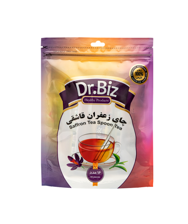 دمنوش چای سیاه زعفرانی قاشقی دکتر بیز